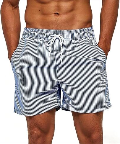 Men's Athletic Shorts 5 Inch Quick Dry Swim Trunks with Mesh Lining Beach Bathing Suit for Swimming Surfing in Kuwait