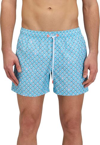 SUNDEK Mens Elastic Waist Print Boardshort, Swim Trunks 14" Length 5" Inseam in Saudi Arabia