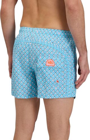 SUNDEK Mens Elastic Waist Print Boardshort, Swim Trunks 14" Length 5" Inseam in Saudi Arabia