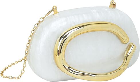 Acrylic Clutch Purses for Women, Crossbody Shoulder Bag with Chain, Evening Handbag for Wedding, Party in Kuwait