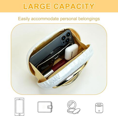Acrylic Clutch Purses for Women, Crossbody Shoulder Bag with Chain, Evening Handbag for Wedding, Party in Kuwait