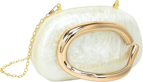 Acrylic Clutch Purses for Women, Crossbody Shoulder Bag with Chain, Evening Handbag for Wedding, Party in Kuwait