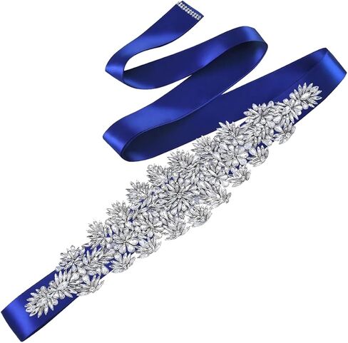 Rhinestone Wedding Dress Belt, Shiny Sash Belts for Women Party Prom Formal Evening Dress Accessories in Kuwait