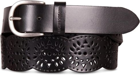 Lucky Brand Women's Embroidered Leather Belt | Stylish | Classic | Western-Inspired | American Heritage | Jean | Pant in Kuwait