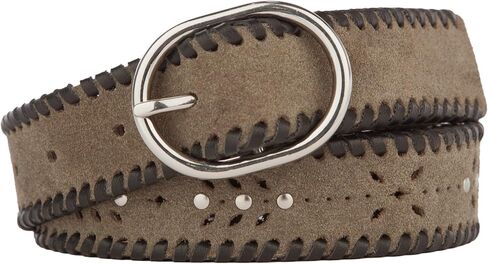 Lucky Brand Women's Embroidered Leather Belt | Stylish | Classic | Western-Inspired | American Heritage | Jean | Pant in Saudi Arabia