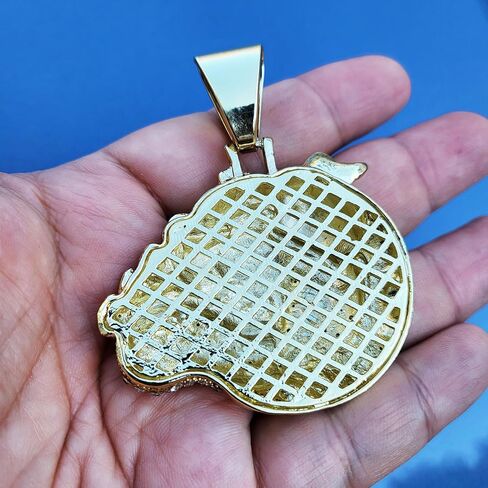 Gold Silver Plated Bull Dog Bulldog Head Large Charm Pendant Iced Bling Cubic Zirconia Hip Hop Style Jewelry in Kuwait