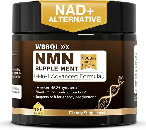 NMN Supplements 1000mg Pure Organic – NMNH, NAD+ Alternative & NAD Supplement with Quercetin, Resveratrol 1000mg Organic, TMG & Quercetin for Cellular Support, 110 Capsules in Saudi Arabia