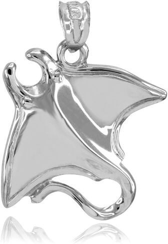 Fine 925 Sterling Silver Sting Ray Pendant Necklace in Saudi Arabia