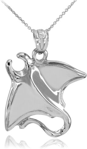 Fine 925 Sterling Silver Sting Ray Pendant Necklace in Saudi Arabia