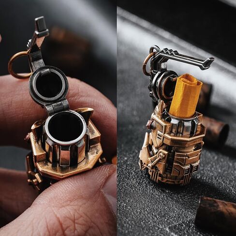 COPPERTIST.WU Cyber Frag Pendant for Men Women – Mechanical Grenade Capsule Pendant, Cyberpunk EDC Fidget Jewelry in Kuwait