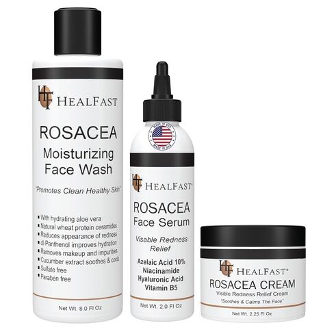 HealFast Rosacea Set - Includes Rosacea Cream, Face Wash, and Serum in Saudi Arabia