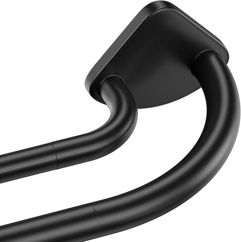 Double Curtain Rod for Windows 30-120 Inch, 3/4" Blackout Wrap-Around Curved Rod, Designed for Privacy & Room Darkening, Easy Installation & Removal, Black in Saudi Arabia