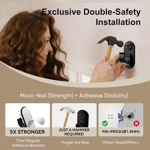2 Pack 2.0 Upgraded No-Drill French Door Curtain Rod, 1/2" Diameter Adjustable 17–30 Inch Cafe Curtain Rod with Adhesive & Pin-Nail Mount, Small Curtain Rod for Doors, Black in Saudi Arabia