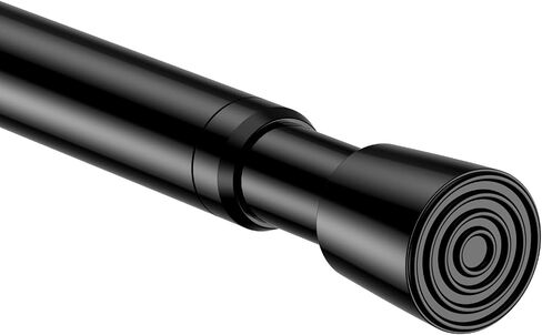 2 Pack Spring Tension Curtain Rod 17-41 Inch Black Tension Rod Extendable Curtain Rod No Drilling Adjustable Spring Loaded Curtain Rods Tension Rods For Windows,Closet,Doorway,Kitchen,Bookshelf in Saudi Arabia