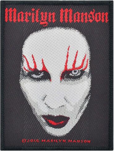 Marilyn Manson Face Patch 10x8cm in Saudi Arabia