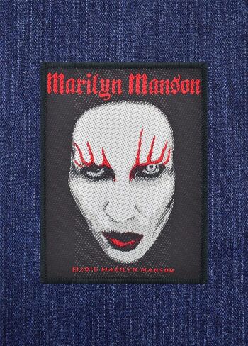 Marilyn Manson Face Patch 10x8cm in Saudi Arabia