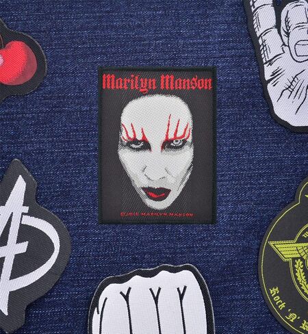 Marilyn Manson Face Patch 10x8cm in Saudi Arabia