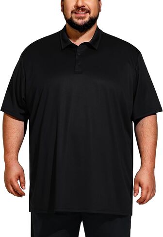 Men's Big and Tall Polo Shirts, Moisture Wicking Dry Fit Golf Shirt, Breathable for Work Casual Short Sleeve in Saudi Arabia