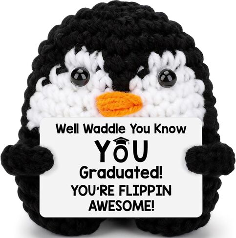 Belatelove Birthday Gifts for Bonus Dad from Daughter Son, Handmade Crochet Mini Penguin Father's Day for Father Daddy Dad, Funny I Love You Gift for Dads Small Easter Decor in Saudi Arabia