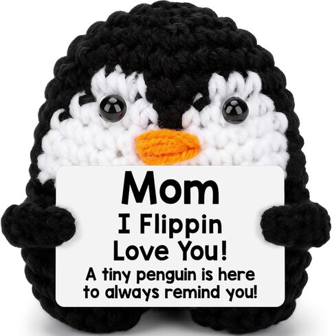 Belatelove Birthday Gifts for Bonus Dad from Daughter Son, Handmade Crochet Mini Penguin Father's Day for Father Daddy Dad, Funny I Love You Gift for Dads Small Easter Decor in Saudi Arabia