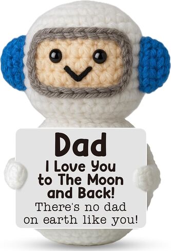 Handmade Crochet for Dad - Funny Cute Small Astronaut Gift for Dad, Father's Day Birthday Gifts from Daughter Son Wife, Papa Gift Idea in Saudi Arabia