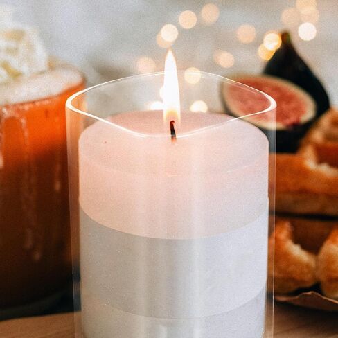 minkissy Glass Candle Holder Sleeve Glass Candle Shade Cover 6x10cm for Household and Wedding Décor in Kuwait