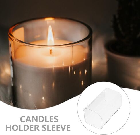 minkissy Glass Candle Holder Sleeve Glass Candle Shade Cover 6x10cm for Household and Wedding Décor in Kuwait