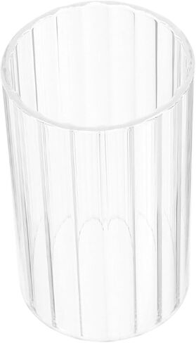 Wakauto Glass Candle Holder Sleeve Striped Glass Candle Tube Shade 8x10cm for Home Décor and Wedding Decoration in Kuwait