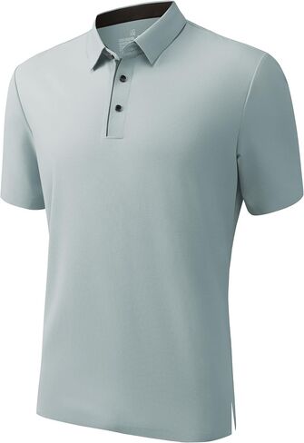 Men's Polo Shirts Short Sleeve with Contrast Collar – Quick Dry Moisture Wicking Golf Shirts for Work or Casual Wear in Saudi Arabia
