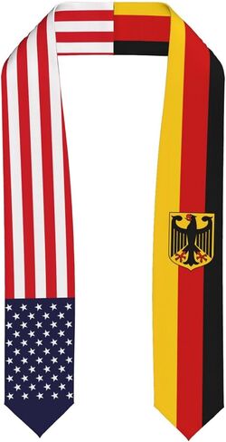 America and Patriotic Flag Graduation Stole Class of 2026 Graduation Satin Sash Gifts for International Student in Saudi Arabia