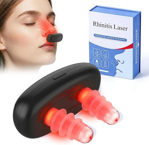 جهاز العناية بالأنف بالضوء الأحمر، أداة صحة الأنف LED لراحة الأنف اليومية، تصميم محمول قابل لإعادة الشحن عبر USB مع 3 أوضاع إضاءة وإيقاف تلقائي، خفيف الوزن، أسود، قطعة واحدة in Kuwait