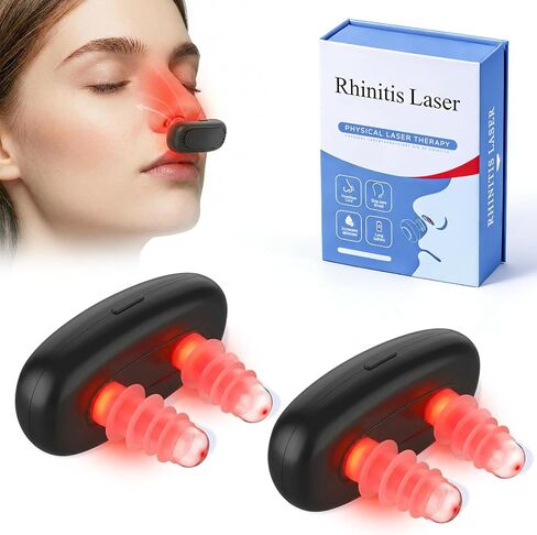 جهاز العناية بالأنف بالضوء الأحمر، أداة صحة الأنف LED لراحة الأنف اليومية، تصميم محمول قابل لإعادة الشحن عبر USB مع 3 أوضاع إضاءة وإيقاف تلقائي، خفيف الوزن، أسود، قطعة واحدة in Kuwait