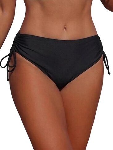 Women's High Waisted Bikini Bottoms Full Coverage Swimsuit Bottoms Side Tie Bathing Bottoms in Saudi Arabia