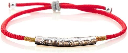 Buddha & Karma Tibetan Red String Bracelet - Handmade Buddhist Lucky Charm for Protection, Good Fortune & Positive Energy - Spiritual Bracelet for Men & Women - Adjustable Bracelets for Daily Wear in Saudi Arabia