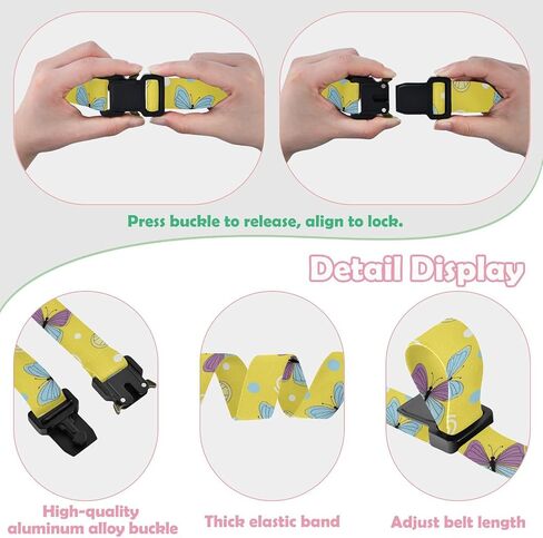 Whimsical Butterflies Kids Elastic Belts for Boys Girls, Adjustable Stretch Belt with Metal Buckle for Baseball Golf in Saudi Arabia
