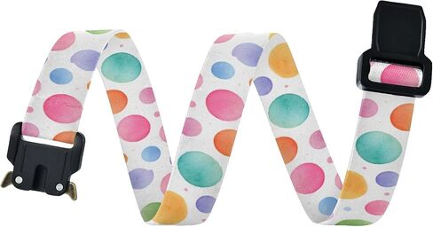 Colorful Polka Dots Kids Elastic Belts for Boys Girls, Adjustable Stretch Belt with Metal Buckle for Baseball Golf in Saudi Arabia