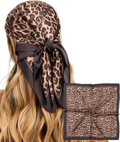 CHLINS 27.5" Silk Satin Head Scarf Women – Silky Hair Bandana Soft Lightweight Breathable Sleeping Square Wrap Neck Scarf in Saudi Arabia