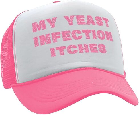Funny Women's Trucker Hat - Trucker Hats for Women - Perfect Gag Gift for Naughty Gift Exchange Trucker Hats Neon Hot Pink (US, Alpha, One Size, My Yeast Infection Itches) in Saudi Arabia