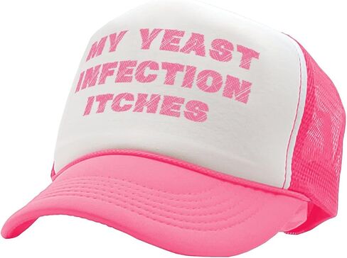Funny Women's Trucker Hat - Trucker Hats for Women - Perfect Gag Gift for Naughty Gift Exchange Trucker Hats Neon Hot Pink (US, Alpha, One Size, My Yeast Infection Itches) in Saudi Arabia