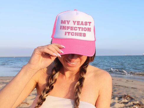 Funny Women's Trucker Hat - Trucker Hats for Women - Perfect Gag Gift for Naughty Gift Exchange Trucker Hats Neon Hot Pink (US, Alpha, One Size, My Yeast Infection Itches) in Saudi Arabia