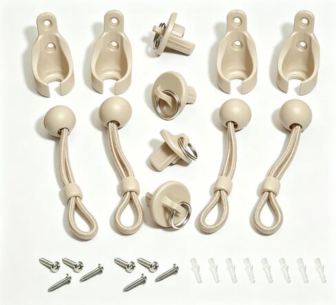 Replacement Bungee End Caps for Coolaroo Shades Black Cord Tip Repair Kit for Cordless Roller Blinds & Outdoor Shades in Saudi Arabia