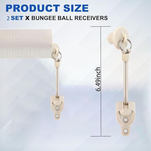 Replacement Bungee End Caps for Coolaroo Shades Black Cord Tip Repair Kit for Cordless Roller Blinds & Outdoor Shades in Saudi Arabia