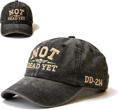 Not Dead Yet Embroidered Baseball Cap DD-214 for Men Women Vintage Still Not Dead Hats Trucker Dad Hat Funny DD214 Washed Cap in Saudi Arabia