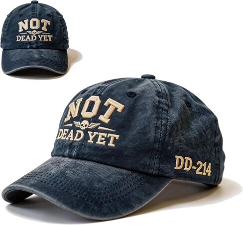 Not Dead Yet Embroidered Baseball Cap DD-214 for Men Women Vintage Still Not Dead Hats Trucker Dad Hat Funny DD214 Washed Cap in Saudi Arabia