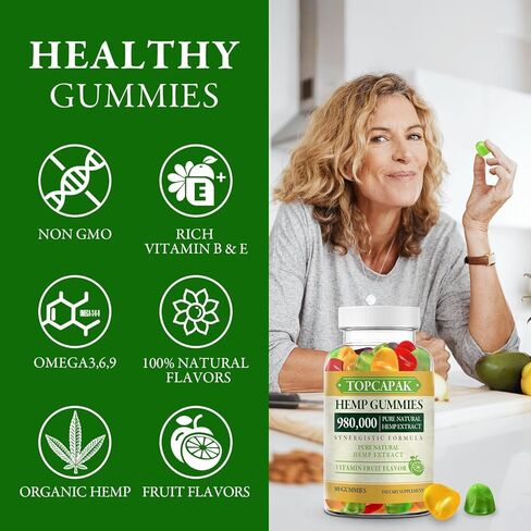 Hemp Gummies High Potency for Pain, Sleep, Anxiety - Advanced Extra Strength Supplement with Pure Hemp Oil Extract - Best Hеmp Gummy for Adults in Saudi Arabia