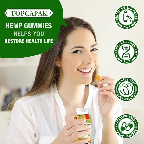 Hemp Gummies High Potency for Pain, Sleep, Anxiety - Advanced Extra Strength Supplement with Pure Hemp Oil Extract - Best Hеmp Gummy for Adults in Saudi Arabia