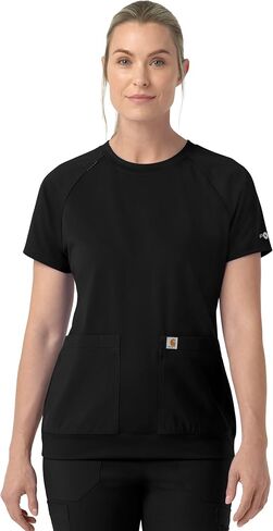 Carhartt Force Cross-Flex Knit Women's Crew Neck Scrub Top in Kuwait