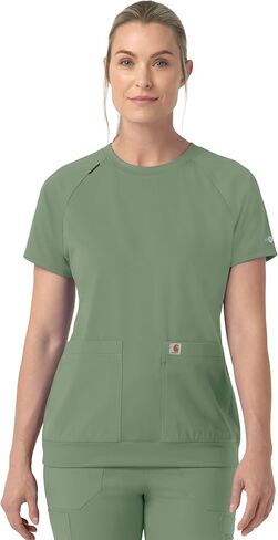 Carhartt Force Cross-Flex Knit Women's Crew Neck Scrub Top in Kuwait