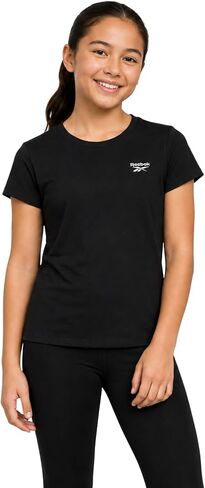 Reebok Girls Athletic Shirts - Dry Fit Short Sleeve Crew Neck Activewear Girls Shirts - Soft Stretch Tech Workout Tshirts in Saudi Arabia