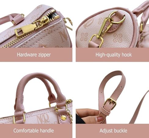 CORIOS Women Cartoon Print Boston Purse Shoulder Crossbody Bag with Cute Dog Pendant PU Leather Satchel Messenger Bag in Kuwait